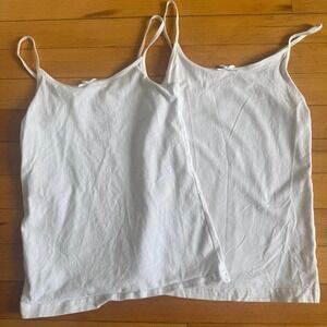SO Girls White Camisole Tank Top Set 2pk Adjustable Straps Bow Size 12 Y2K